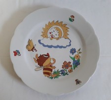 alter DDR Kahla Kinderteller Kinder Teller Biene Sonne Schmetterling Blume 