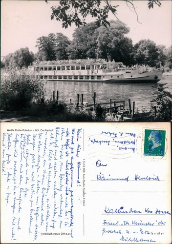 Ansichtskarte potsdam weiße - ansichtskarte,