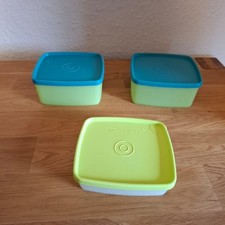 Tupperware  Gefrierbehälter 2 x 0,4L türkis 1 x 250ml Hell Grün 