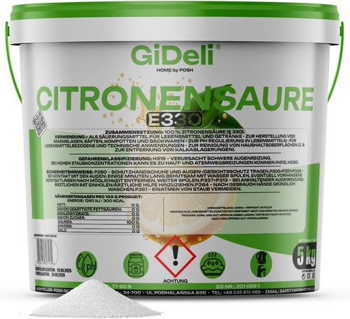 Gideli zitronensäure 5kg - gideli,