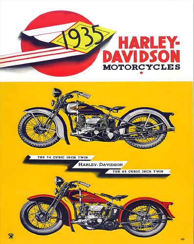 Harley davidson 1935 twin - harley,