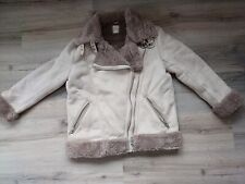 top NEU taupe-beige H&M Lederjacke  Gr. S Biker Fell Miss warm Winter sand