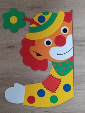 Fensterbild Tonkarton Clown