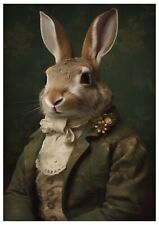 Decoupage-Bastelpapier-Softpapier-Vintage-Ostern-Hase im Anzug-13419