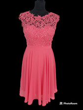 Cocktailkleid Gr. S Firmung Konfirmation Hochzeit Abschlussball lachs