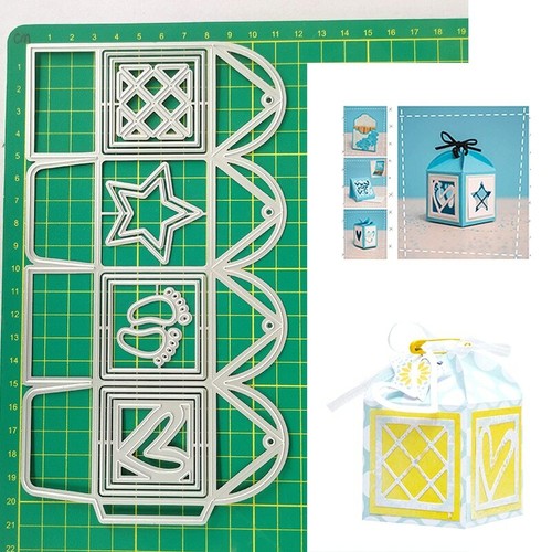 Geschenkbox metall stencil - geschenkbox,