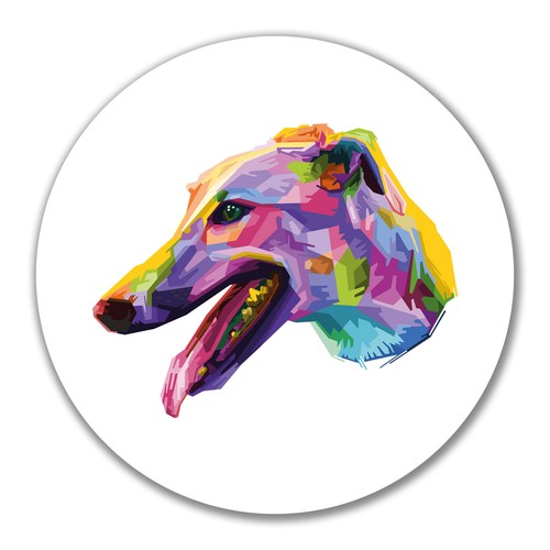 Aufkleber greyhound colorful - aufkleber,
