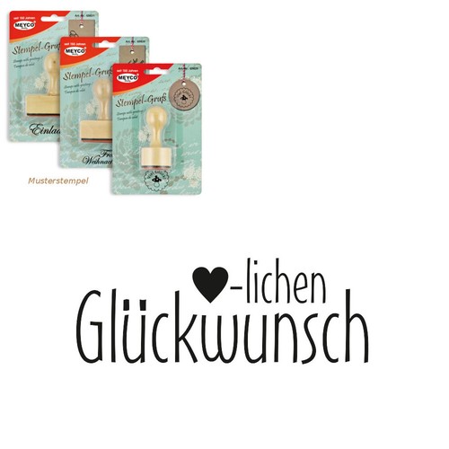 Meyco holz stempel herzlichen - meyco,