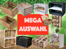 Originale weiße flambierte Obstkisten Altes Land Apfelkisten Regal Weinkisten