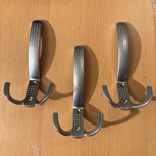 3 Garderobenhaken  Kleiderhaken Wandhaken Mantelhaken Huthaken massiv Aluminium