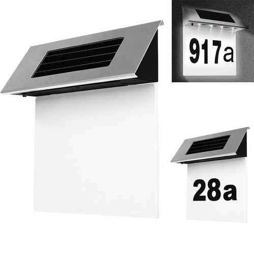 Hausnummer beleuchtet solar - hausnummer,