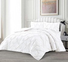 Tagesdecke Set Efsun Überwurf Decke 3-Teilig 240 x 250 cm , 2-Personen Weiss