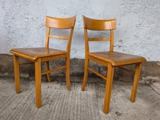 50er Vintage Esszimmer Stuhl Frankfurter Küchenstuhl Kneipenstuhl Holzstuhl 1/2