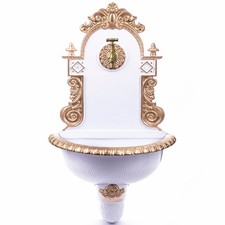 Nostalgie Wandbrunnen weiss