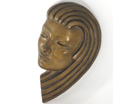 Art Deco Wandmaske ° Frau Mädchen Keramik Gesicht Kopf Maske Frauenkopf