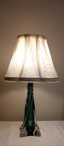 Tischlampe unterfangglas grün - tischlampe,