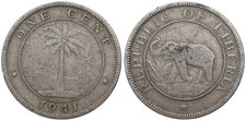 Republic of Liberia - One 1 Cent 1906-1984 - Elefant - verschiedene Jahrgänge