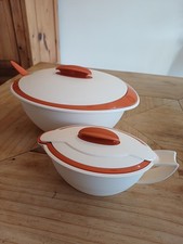 Vintage Tupperware Thermo Duo Set 3,1 L & 0,55 L Wärmebehälter 4946A & 5168A