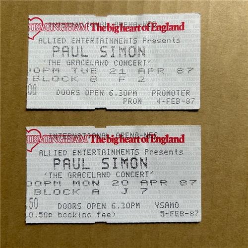 Paul simon birmingham nec - birmingham,