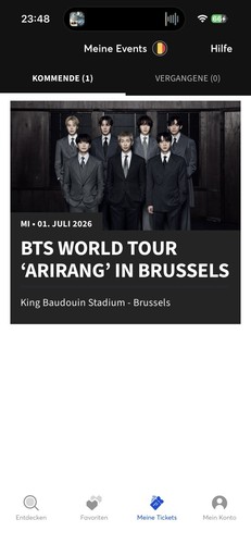 Bts konzert ticket brüssel - konzert,
