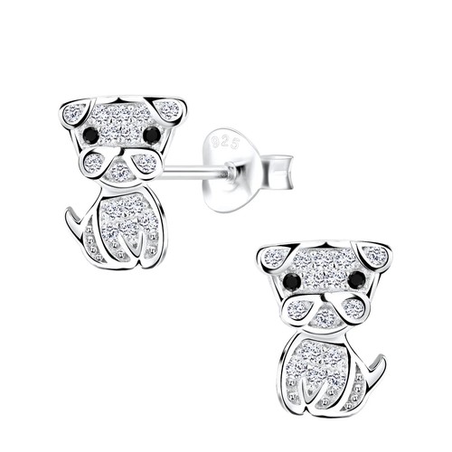 Ohrringe hund 925 silber - 925,