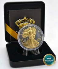 2011 1OZ Silber Silver US American Eagle Black Empire Ruthenium 24ktGold 500ST 8