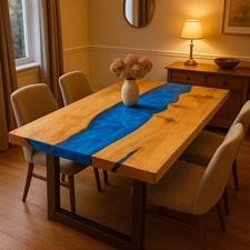 Blue Epoxy River Esstisch |