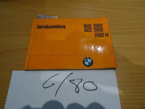 Betriebsanleitung bmw 1602 - betriebsanleitung,
