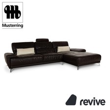 Musterring Leder Ecksofa Braun