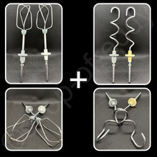 2 Krups Rührbesen + 2 Knethaken 3Mix Dreimix 3000 3003 4000 4004 7000 7007 9000