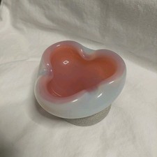 Archimede Seguso Murano Opal Rosa Alabastro Glas Schale/ Aschenbecher  1950er 