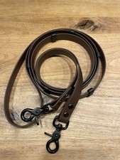 19mm Beta BIOTHANE Zügel farbig 2,55m mit 6 Stegen und Karabiner Schwarz