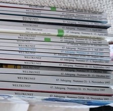 19x Zeitschrift Weltkunst  KUNST Fotokatalog  Kunstkataloge Jahrgang 1997 