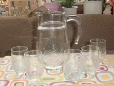 ❤️ Luminarc ❤️ Aspen ❤️ Krug & 5 kleine Gläser Trinkgläser ❤️ Frankreich Vintage