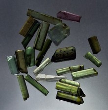 Turmalin roh mehrfarbige Kristalle teilweise bicolor - TOP Qualität 