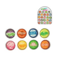 Magnet "Kronkorken" 3,5 cm zum Sammeln Coke Drink Limo bunt ver Varianten