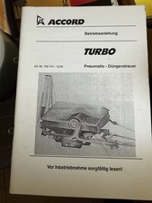 Originale  Accord Betriebsanleitung  Feldhäcksler Pleumatic Düngerstreuer