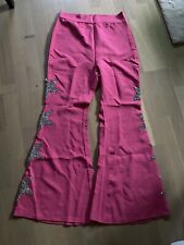 Mega Schlaghose Glitzer Sterne 70er Gr. 36/38 Fasching Karneval