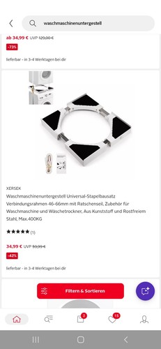 Waschmaschinen-Verbindungsrahm