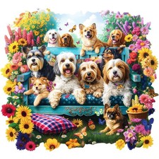 Holzpuzzle Erwachsene Gartenwelpe Hund großes 275 Teile Kreatives Lernen Gesc...