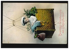 Ansichtskarte Neujahr Junge in