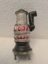 Alter Miniatur Stuben Ofen Kanonenofen Zinn Puppenstube aus Nachlaß