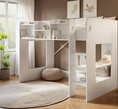 Modernes weißes hochbett aus - modernes,