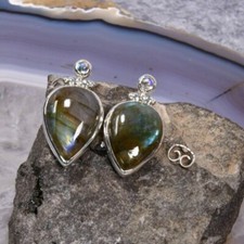 Labradorit Ohrring, 925er