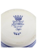 DELFTS BLAUW Vase Porzellan Windmühlen Motiv Klassisch Weiß 17,5 cm