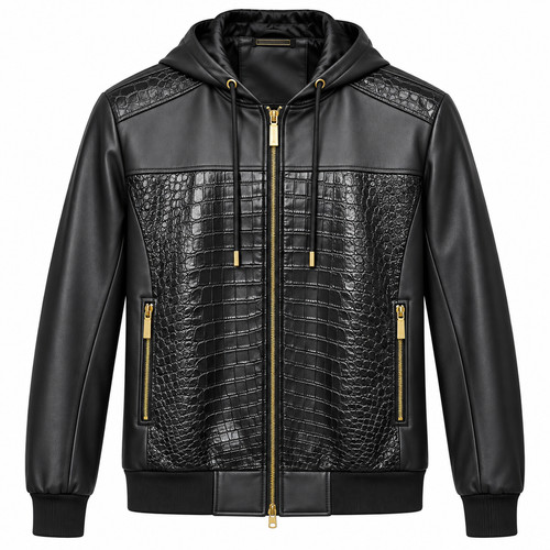 Herren luxus bomberjacke mit - herren,