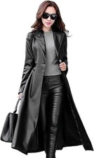 Damen Trenchcoat Leder