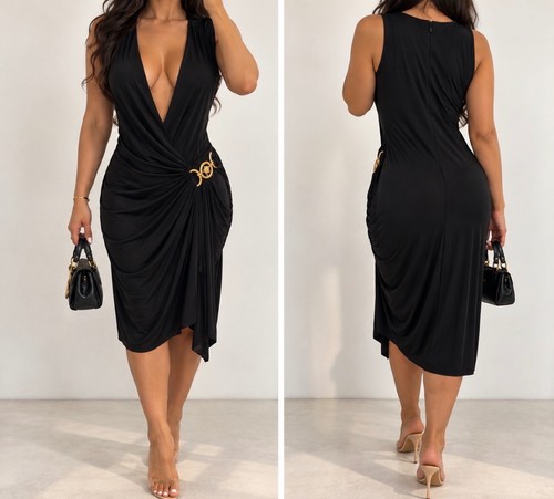 Versace kleid schwarz medusa - kleid,