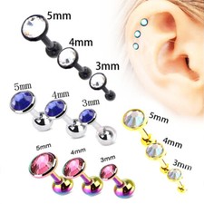 6X 3/4/5mm Helix Tragus Ohr