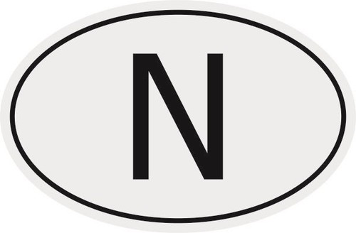 Aufkleber autokennzeichen - aufkleber, n